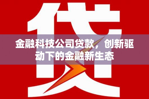 乌苏金融科技公司贷款，创新驱动下的金融新生态