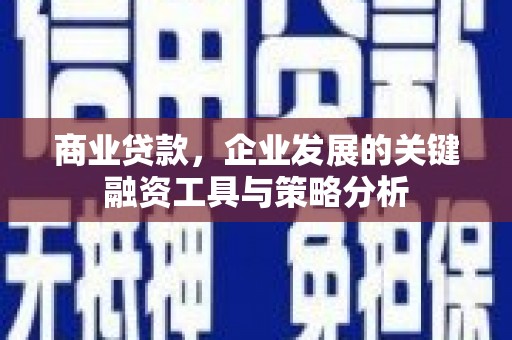 乌苏商业贷款，企业发展的关键融资工具与策略分析