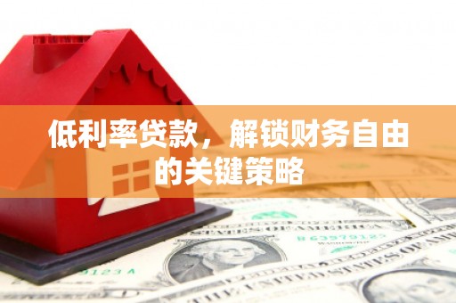 乌苏低利率贷款，解锁财务自由的关键策略