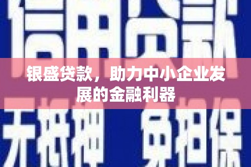 乌苏银盛贷款，助力中小企业发展的金融利器