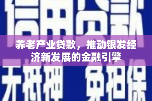乌苏养老产业贷款，推动银发经济新发展的金融引擎