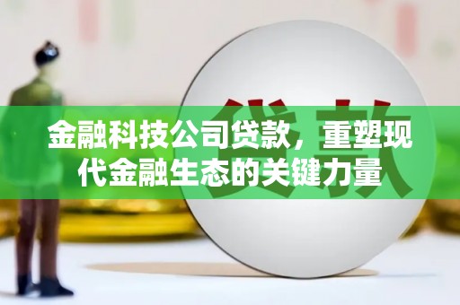 乌苏金融科技公司贷款，重塑现代金融生态的关键力量