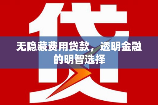 乌苏无隐藏费用贷款，透明金融的明智选择